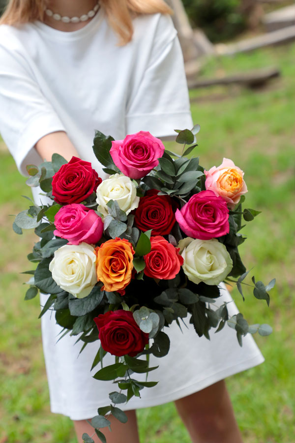 Bouquet de roses variées