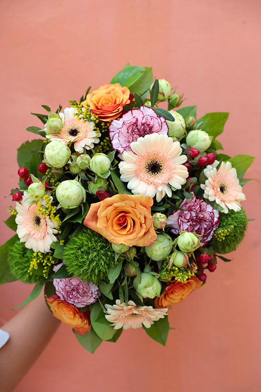 Bouquet rond pastel